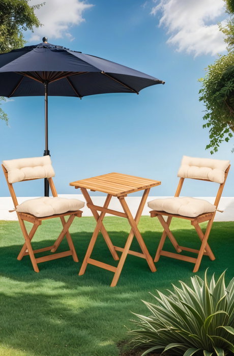 Hanah Home Conjunto de mesa y sillas My001A de madera de haya Hanah Home Conjunto de mesa y sillas My001A de madera de haya